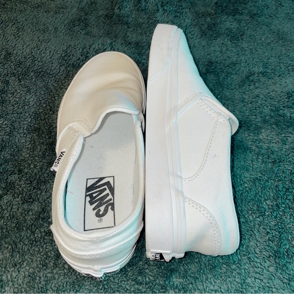 White Slip-On Vans - Picture 3 of 5
